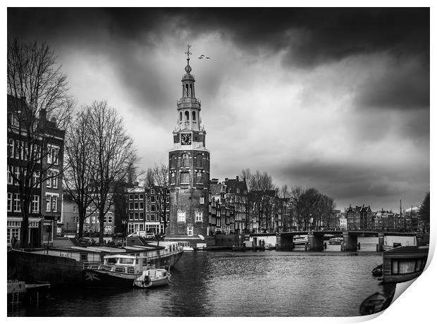 The city of Amsterdam Print by Hamperium Photography
