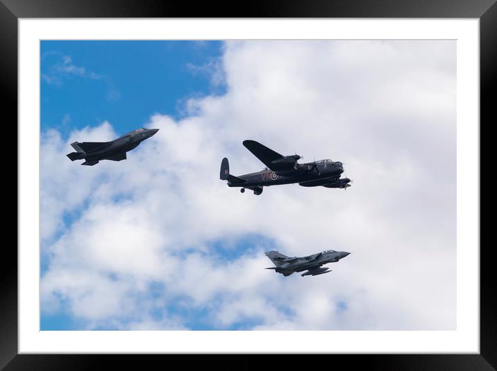 617 Squadron, Past Present and Future Framed Mounted Print by Stephen Ward