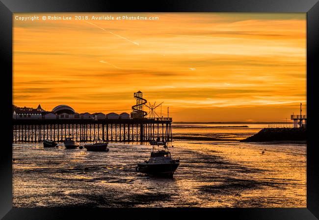 Sunset Herne Bay Pier Framed Print by Robin Lee