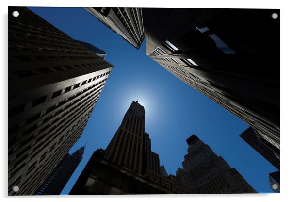 Manhattan skyscrapers Acrylic by Robert McCristall