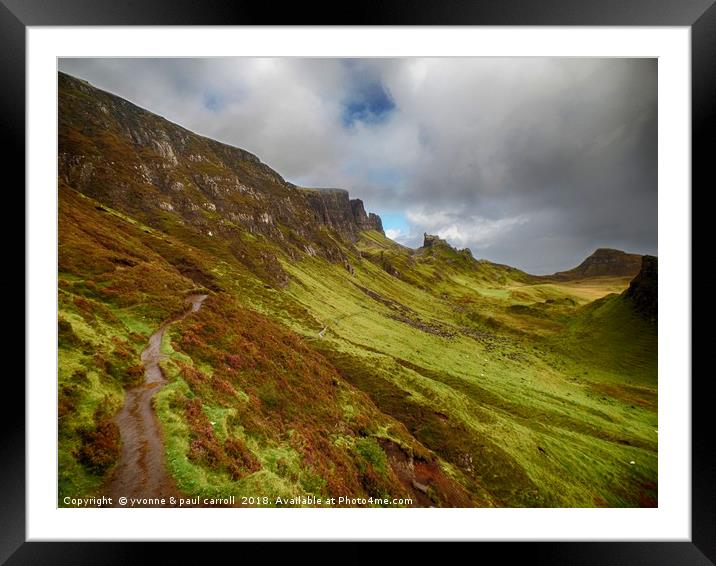 The Quirang walk, Isle of Skye Framed Mounted Print by yvonne & paul carroll