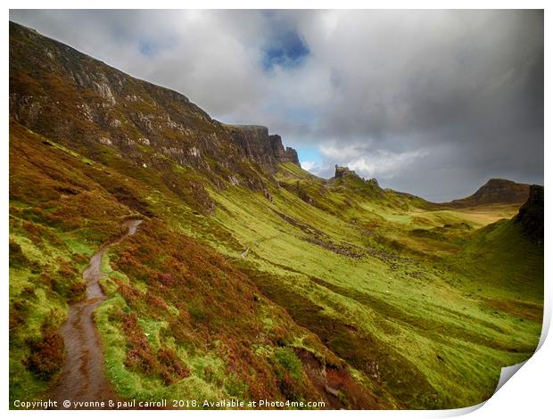 The Quirang walk, Isle of Skye Print by yvonne & paul carroll
