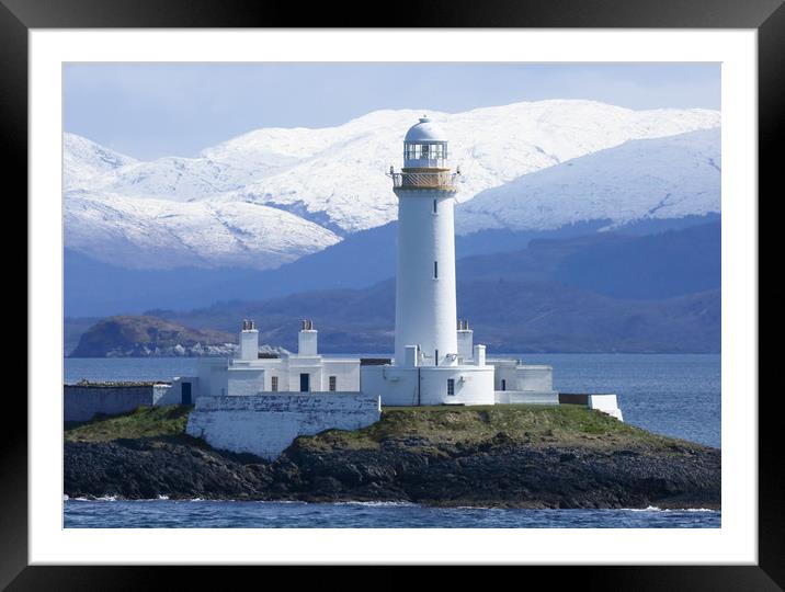 Eilean Musdile Lighthouse Mull Framed Mounted Print by Alan Humphreys