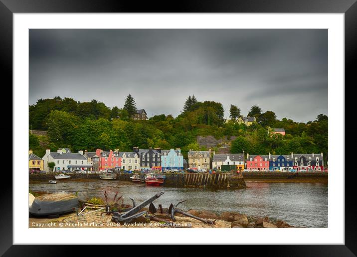 Tobermory and Harbour                  Framed Mounted Print by Angela Wallace