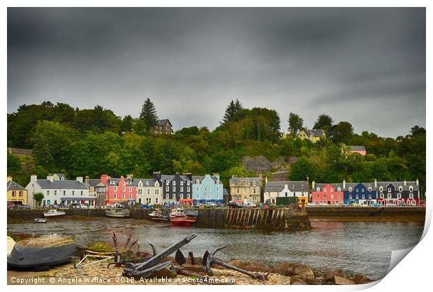 Tobermory and Harbour                  Print by Angela Wallace