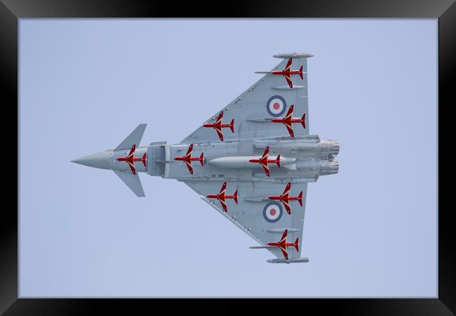 Red Arrows Typhoon Framed Print by Oxon Images