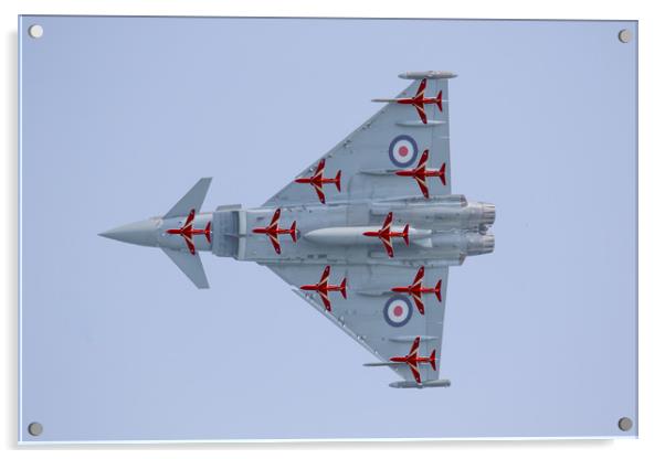 Red Arrows Typhoon Acrylic by Oxon Images