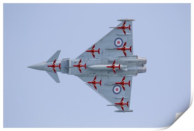 Red Arrows Typhoon Print by Oxon Images