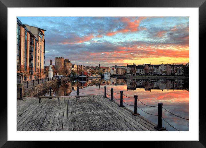 Twilight over the Shore, Leith Framed Mounted Print by Miles Gray