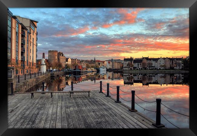 Twilight over the Shore, Leith Framed Print by Miles Gray