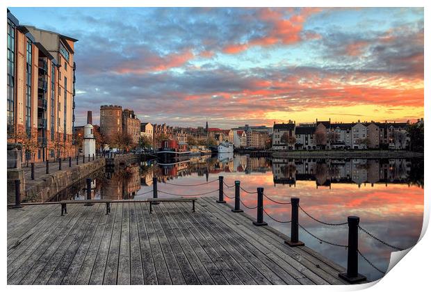 Twilight over the Shore, Leith Print by Miles Gray