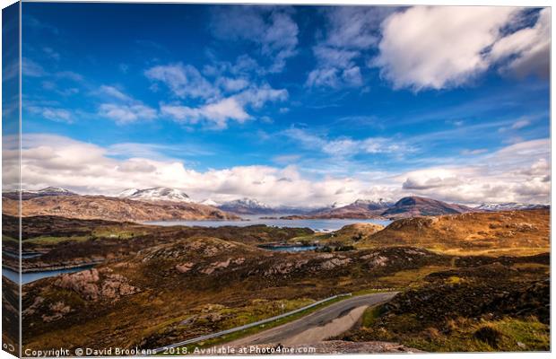 The Torridon Mountains Canvas Print by David Brookens
