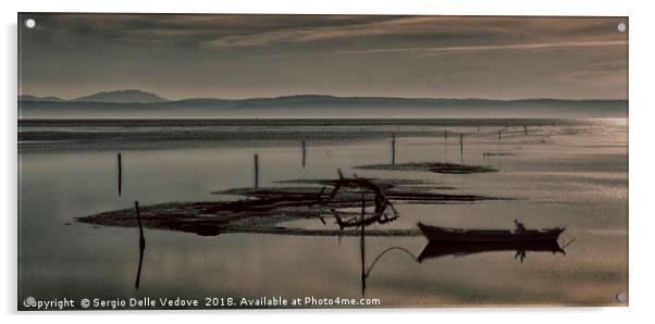 the light of sunset on the lagoon Acrylic by Sergio Delle Vedove