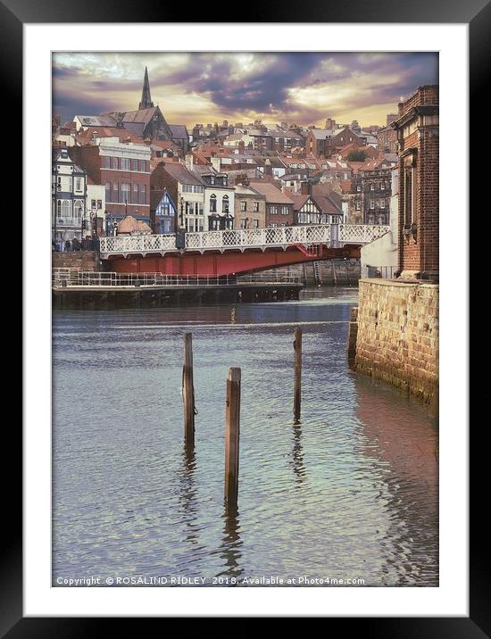 "Whitby Groynes" Framed Mounted Print by ROS RIDLEY