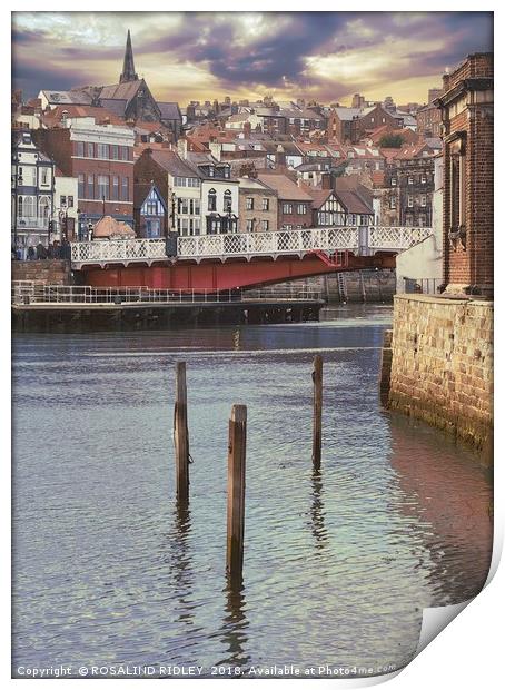 "Whitby Groynes" Print by ROS RIDLEY