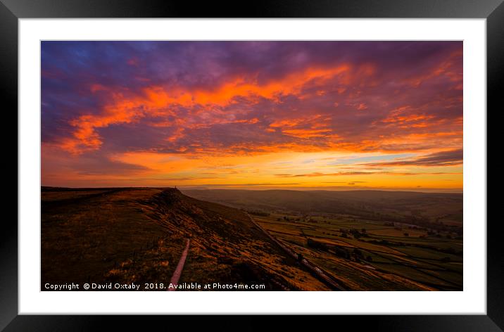 Fire in the Sky Framed Mounted Print by David Oxtaby  ARPS