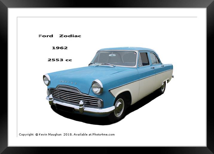 Ford Zodiac 1962 Framed Mounted Print by Kevin Maughan