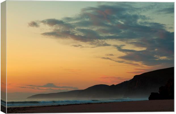Sandwood Bay at Sunset Canvas Print by Derek Beattie