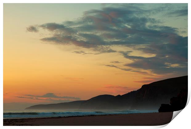 Sandwood Bay at Sunset Print by Derek Beattie