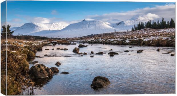 Scottish Winter Mountains Canvas Print by George Robertson