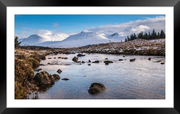 Scottish Winter Mountains Framed Mounted Print by George Robertson