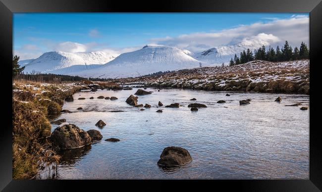 Scottish Winter Mountains Framed Print by George Robertson