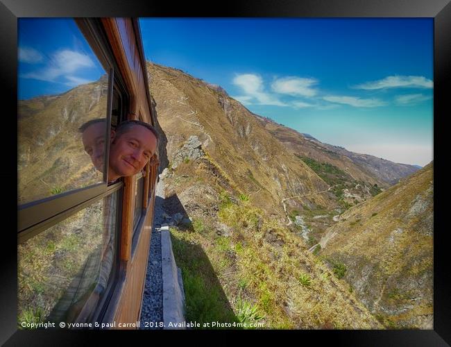 Devil's Nose train ride, Alausi, Ecuador Framed Print by yvonne & paul carroll