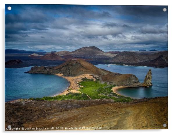 Bartolome islands in the Galapagos, Ecuador Acrylic by yvonne & paul carroll