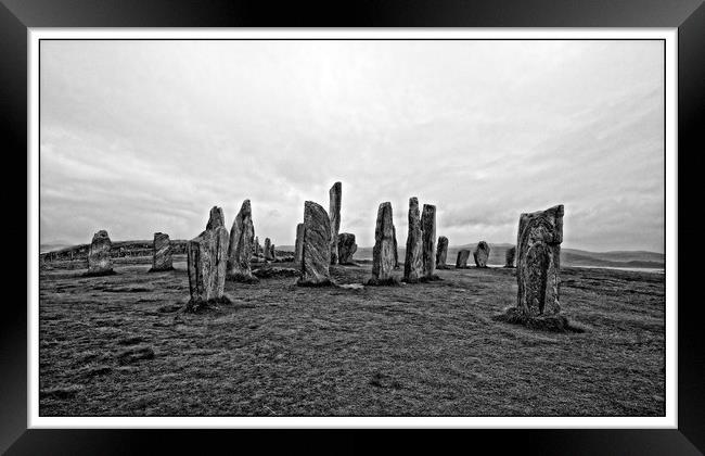 standing stones Callanish,Isle of Lewis Framed Print by jane dickie