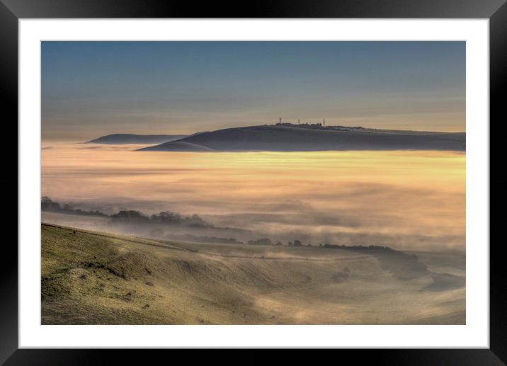Downland Dawn Framed Mounted Print by Malcolm McHugh