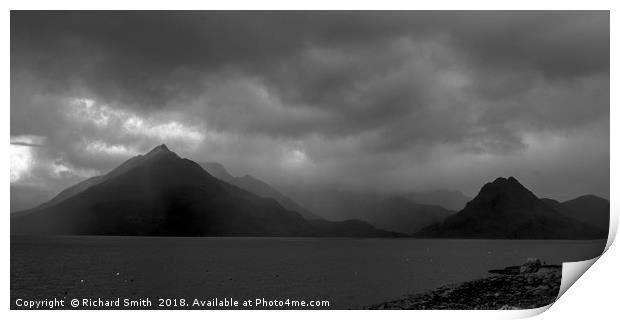 Overcast Cuillin Print by Richard Smith