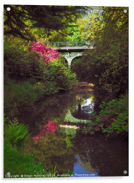 The Fairy Glen & Iron Bridge: A Portrait View Acrylic by Simon Martinez