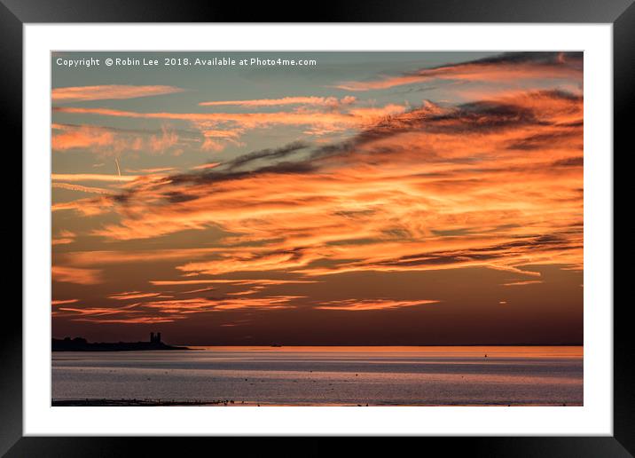 The sky is on fire Framed Mounted Print by Robin Lee