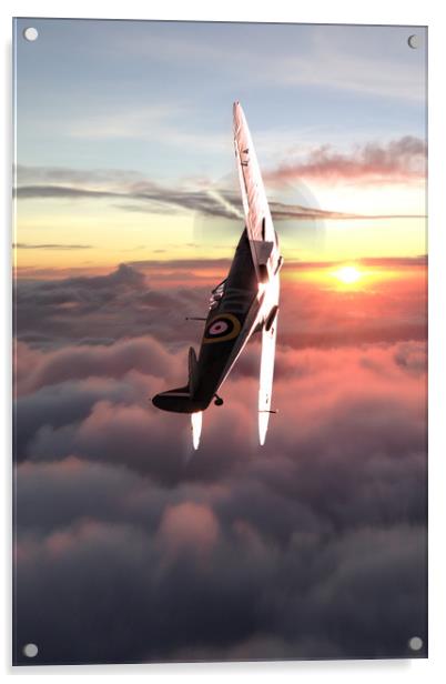 Spitfire, Mitchells Vision Acrylic by J Biggadike