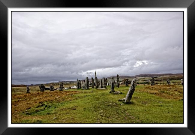 standing stones Callanish,Isle of Lewis Framed Print by jane dickie