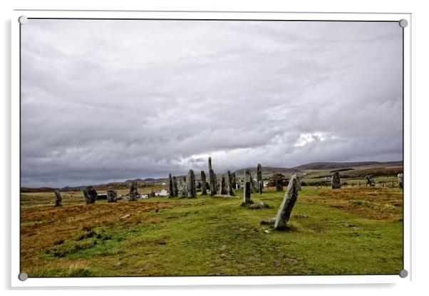 standing stones Callanish,Isle of Lewis Acrylic by jane dickie