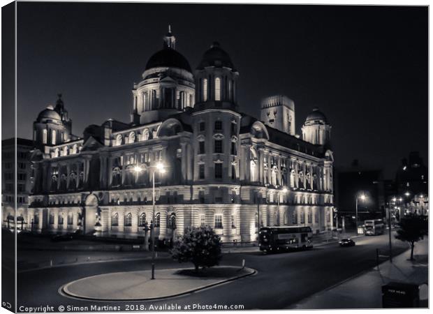 The Port of Liverpool Building, Liverpool (UK) Canvas Print by Simon Martinez