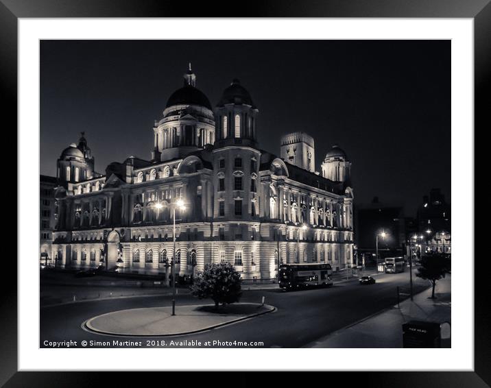 The Port of Liverpool Building, Liverpool (UK) Framed Mounted Print by Simon Martinez