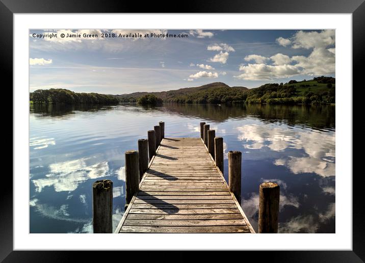 Parkamoor Jetty Framed Mounted Print by Jamie Green