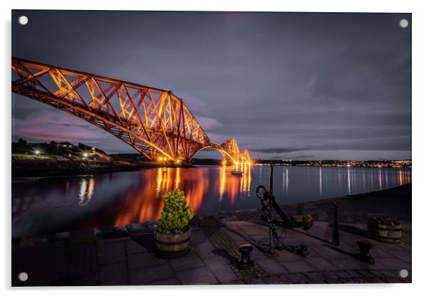 Forth Rail Bridge  Acrylic by Alan Sinclair