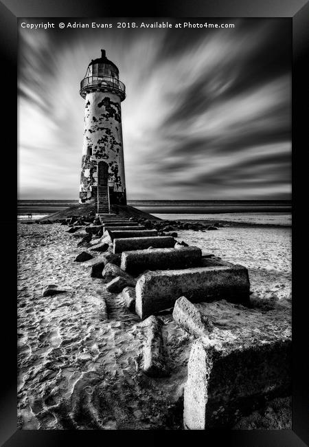 Point of Ayr Lighthouse Wales Framed Print by Adrian Evans