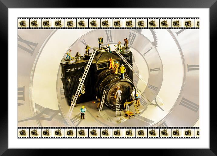 Working Round The Clock Framed Mounted Print by Steve Purnell