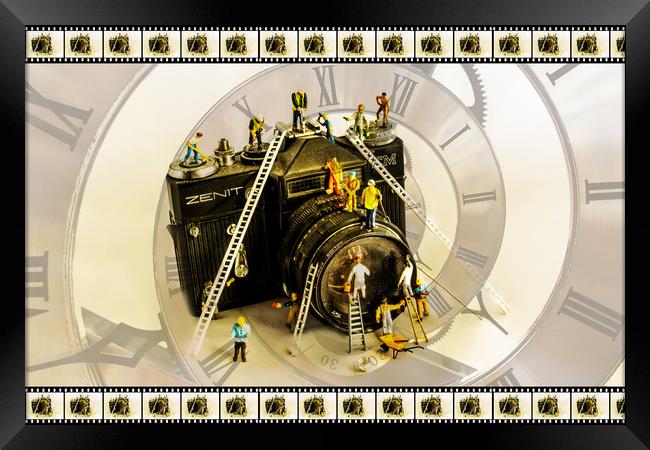 Working Round The Clock Framed Print by Steve Purnell