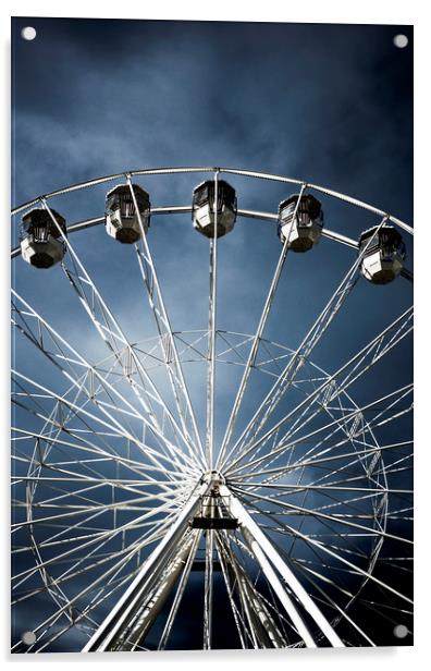 Ferris  Big wheel, Bournemouth.UK Acrylic by Maggie McCall
