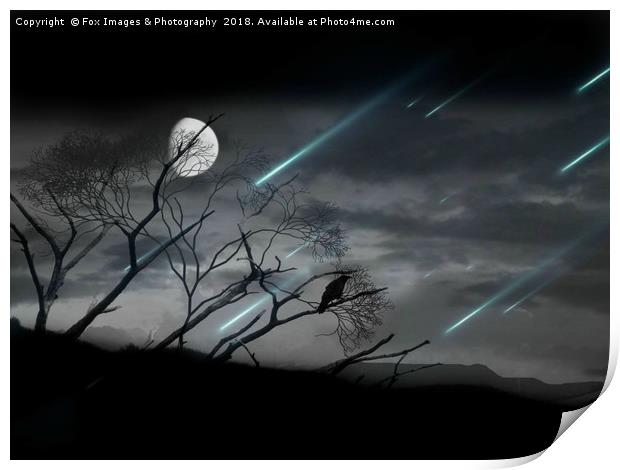 Night sky in lancashire Print by Derrick Fox Lomax