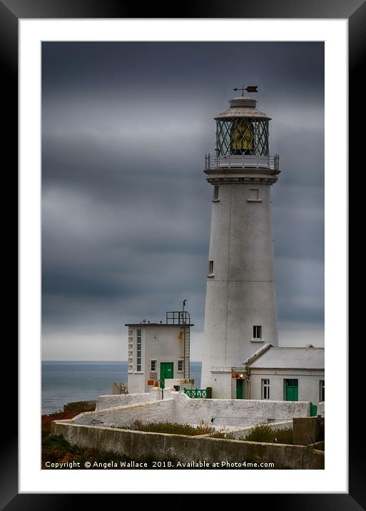 The Lighthouse South Stack Framed Mounted Print by Angela Wallace