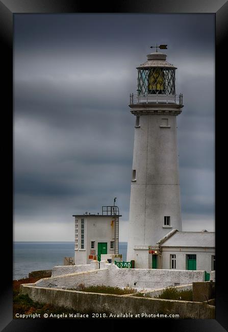 The Lighthouse South Stack Framed Print by Angela Wallace