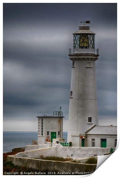 The Lighthouse South Stack Print by Angela Wallace