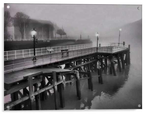mist the boat Acrylic by Martin Parkinson