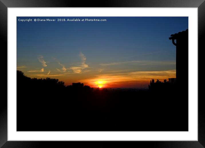 Mallorca Sunrise Framed Mounted Print by Diana Mower